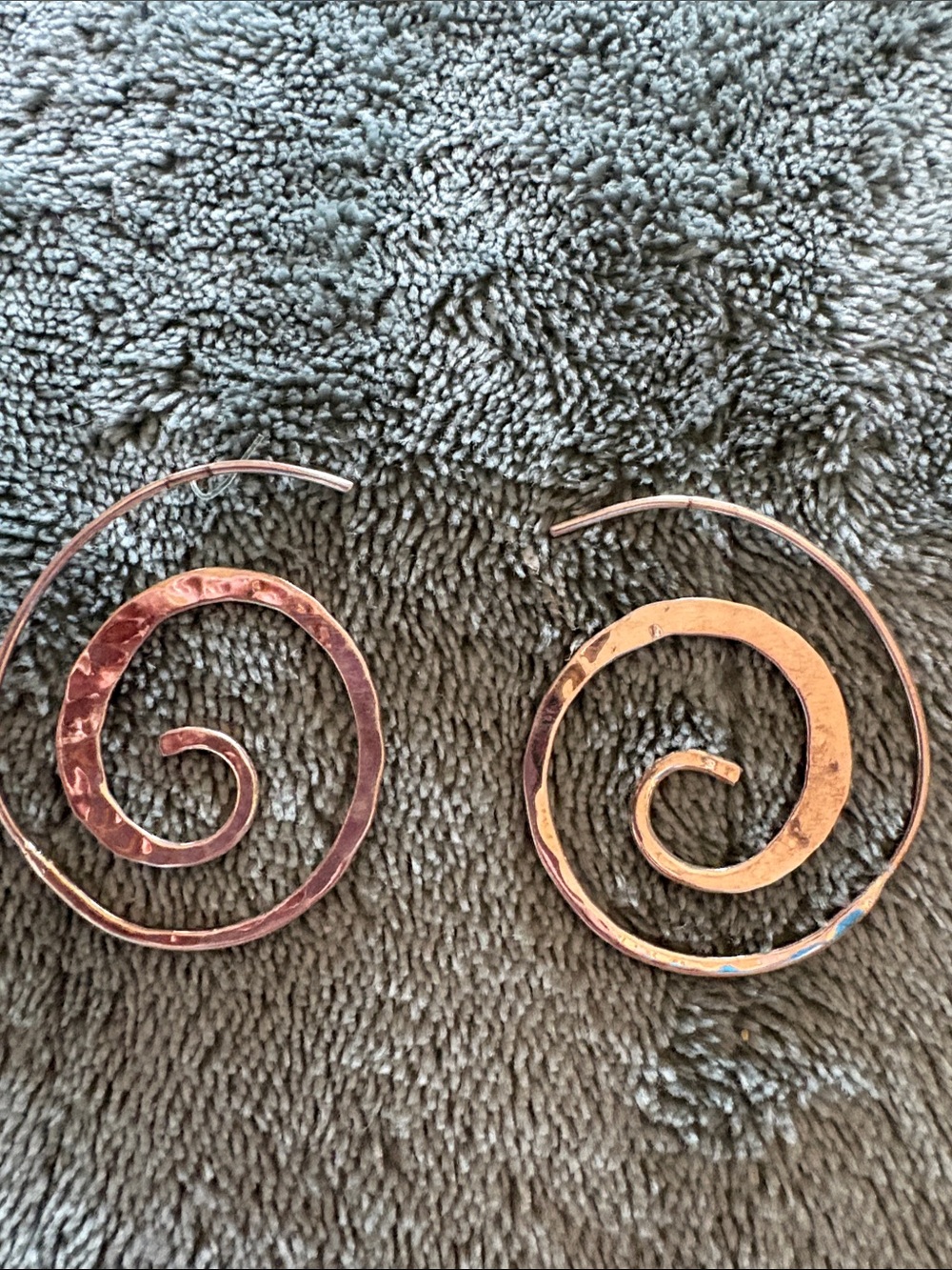Sterling 925 Stamped Spiral Hoop Earrings